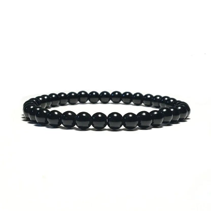 bracelet perle obsidienne