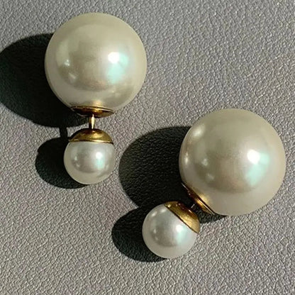 Boucle d'Oreille Perle Double Face