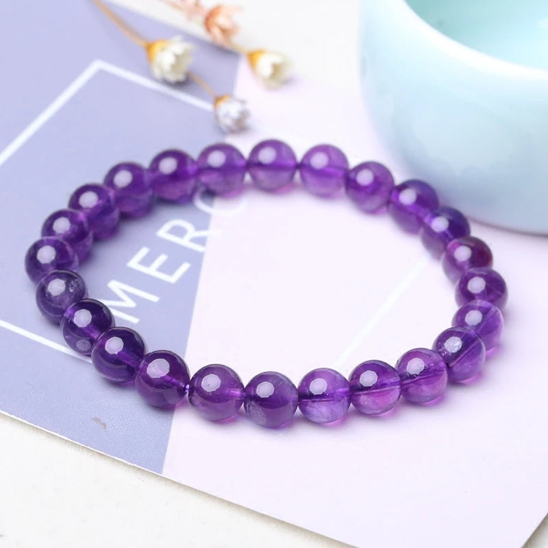 bracelet perle violet