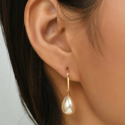 Boucle d'Oreille Perle Goutte d'Eau
