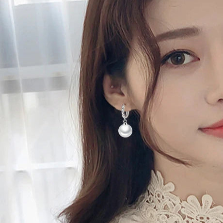 Boucle d'Oreille Perle de Culture Argent