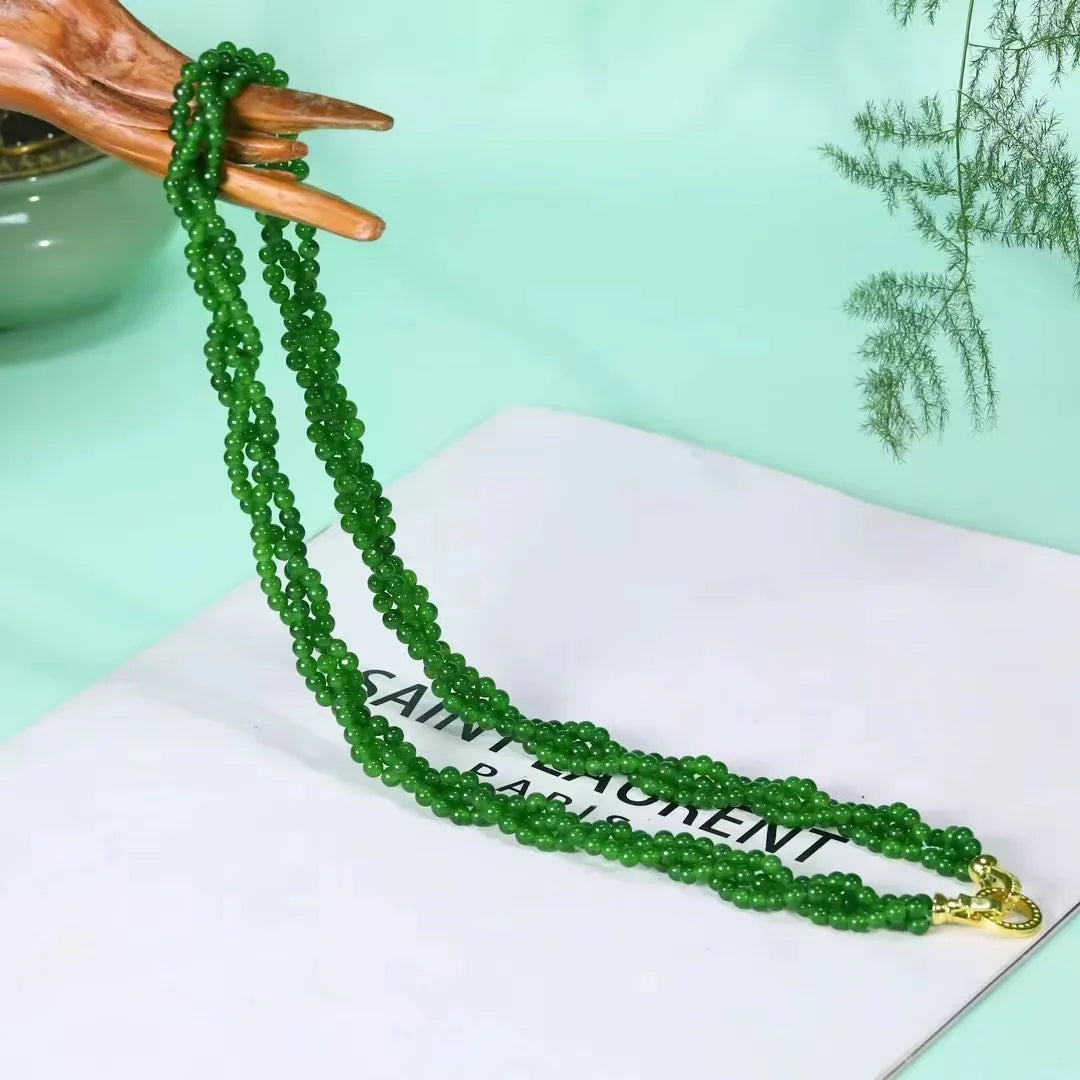 Collier Perles Vertes