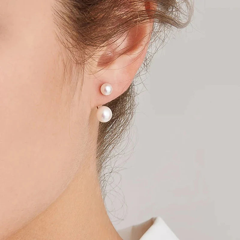 Boucle d'Oreille Double Perle