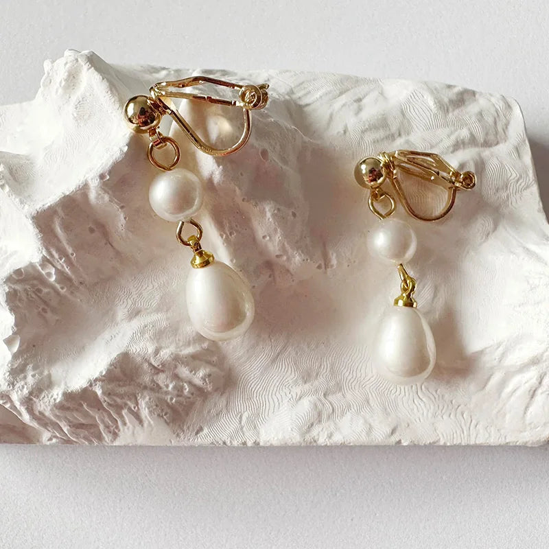 Boucle d'Oreille Clip Perle