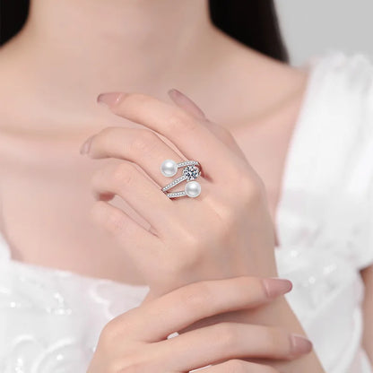 Bague Ouverte Perle