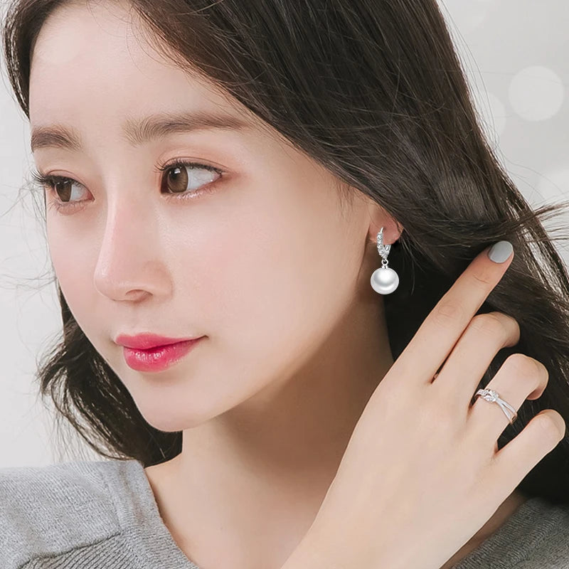 Boucle d'Oreille Perle de Culture Argent