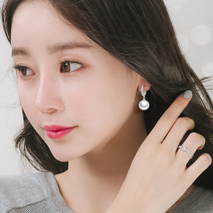 Boucle d'Oreille Perle de Culture Argent