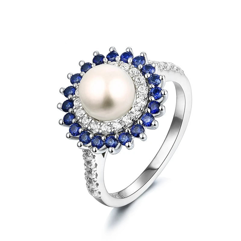 Bague Perle et Saphir