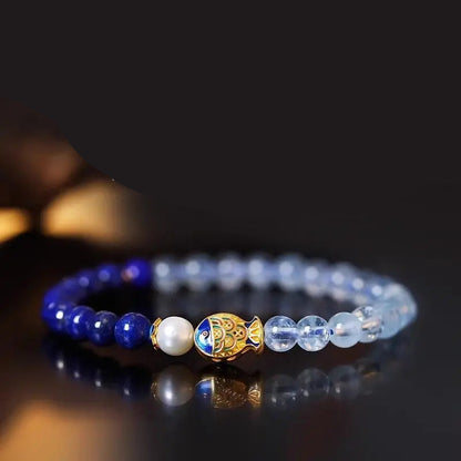 Bracelet Perle Aigue Marine