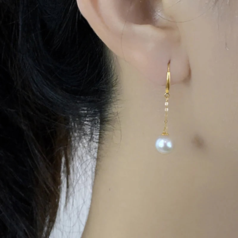 Boucle d'Oreille Perle de Culture Or 750