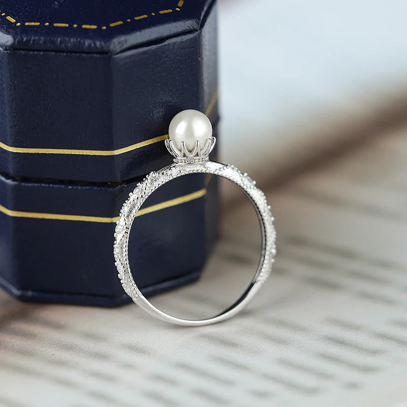 Bague Solitaire Perle