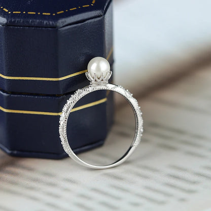 Bague Solitaire Perle