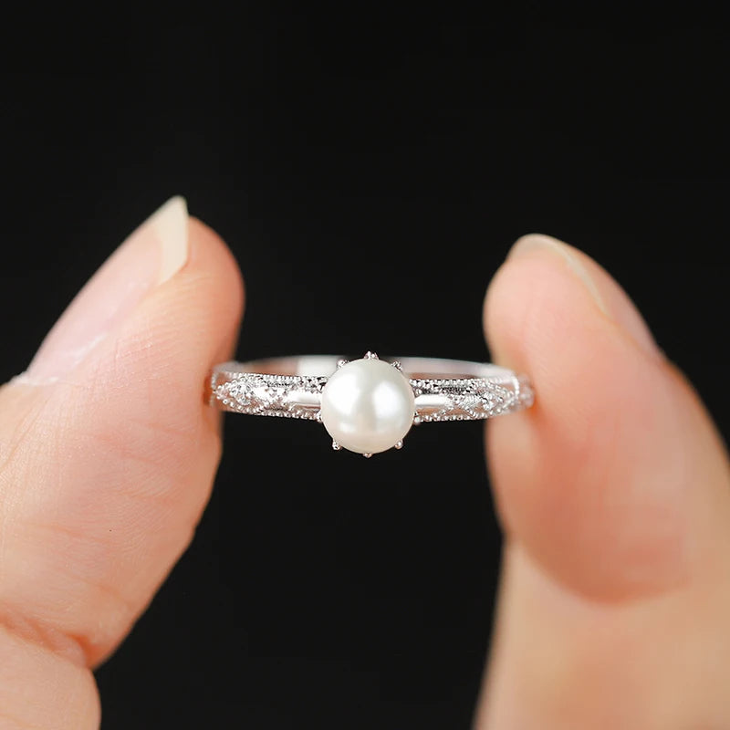 Bague Solitaire Perle
