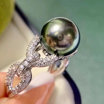 Bague Argent et Perle de Tahiti