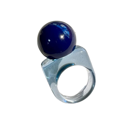 Bague Transparente avec Perle