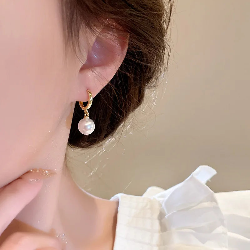Boucle d'Oreille Perle Acier Inoxydable