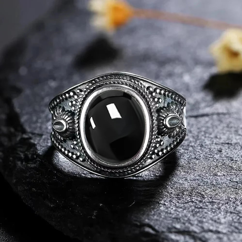 Bague Homme Perle Noire