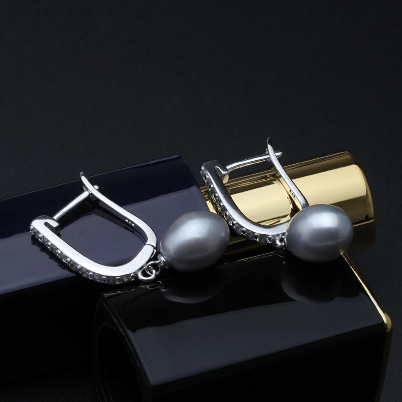 Boucle d'Oreille Perle Noire