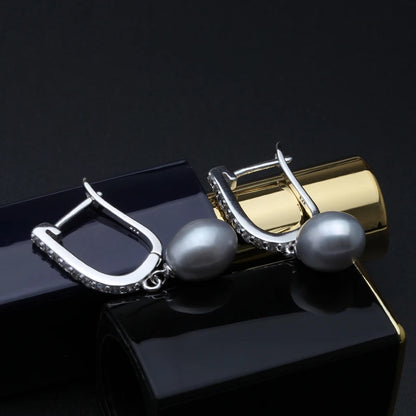 Boucle d'Oreille Perle Noire
