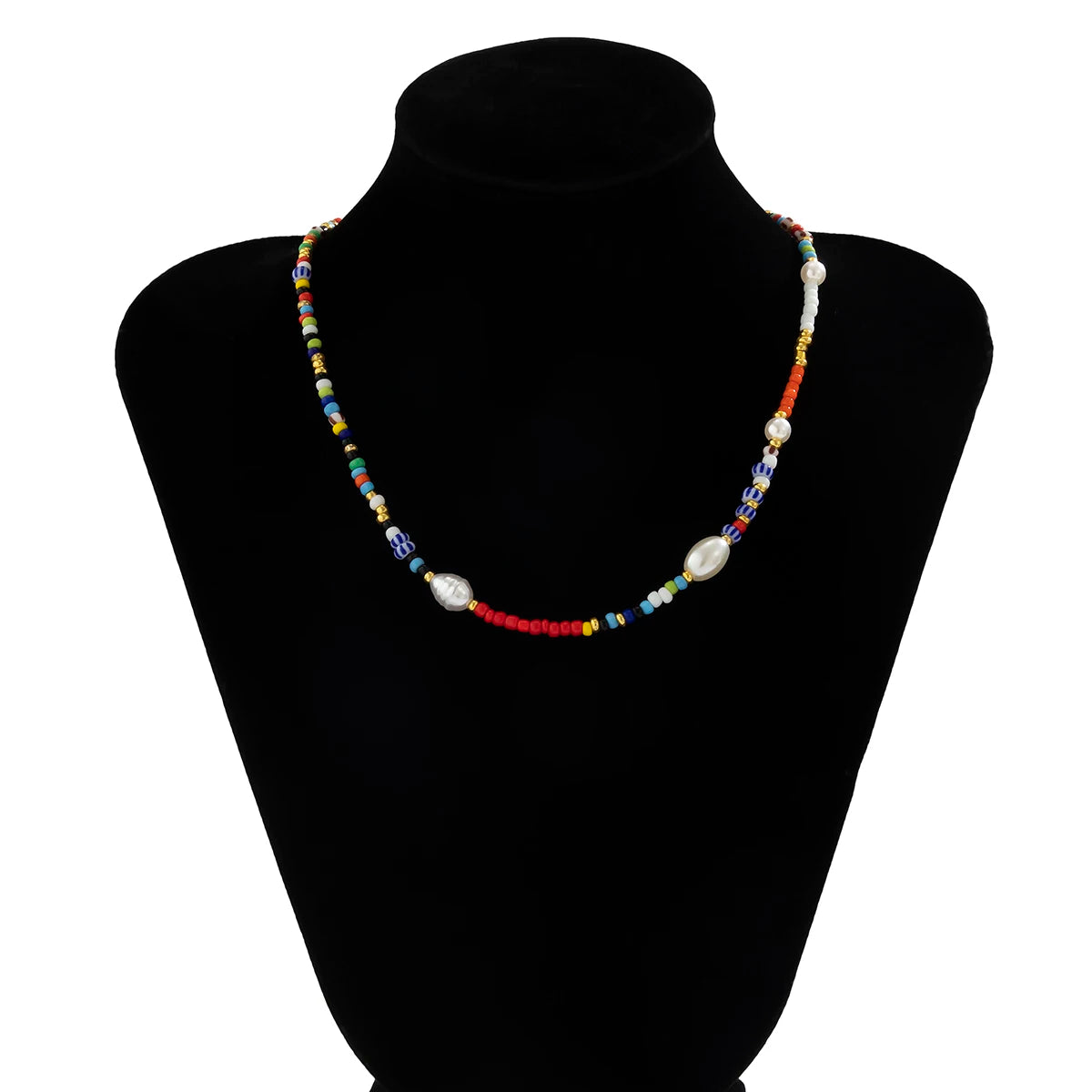 Collier Perle de Rocaille Colorées
