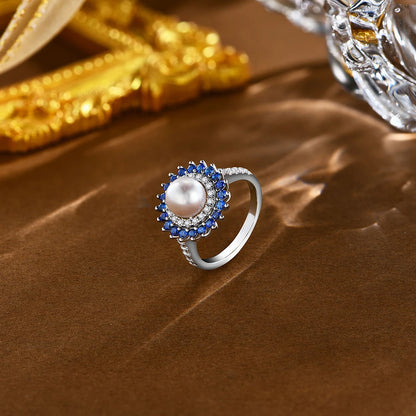 Bague Perle et Saphir