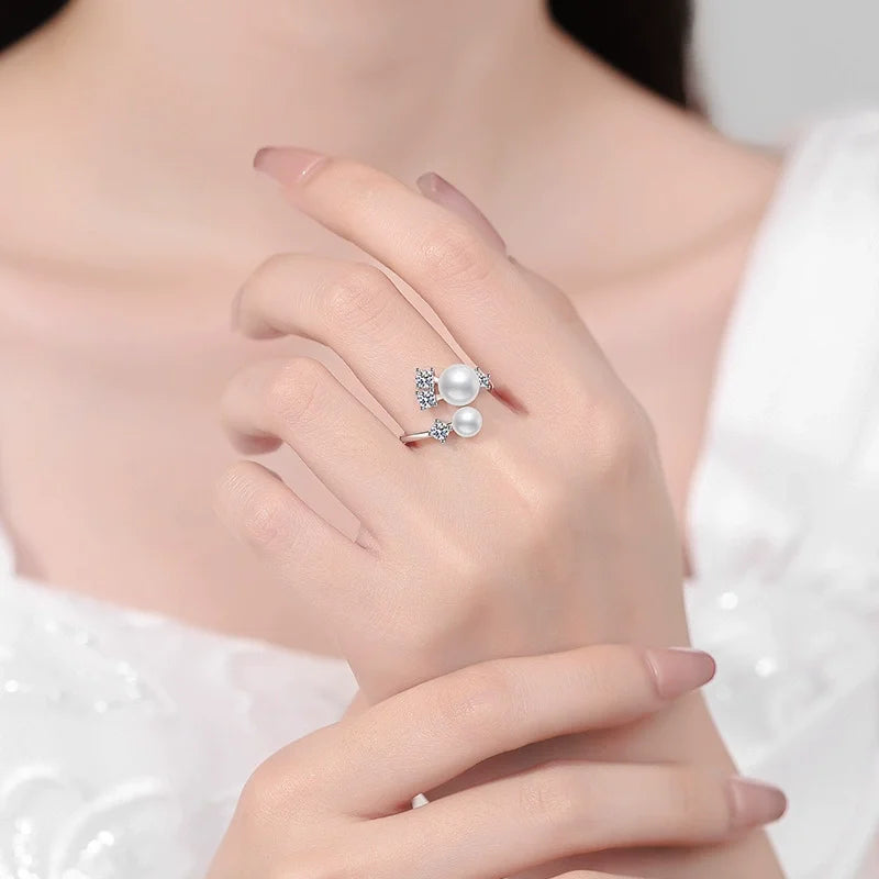Bague 2 Perles
