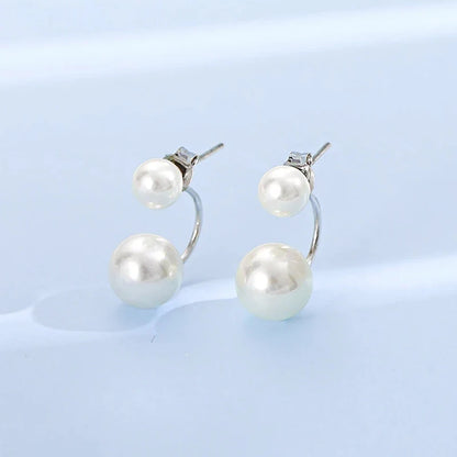 Boucle d'Oreille Double Perle