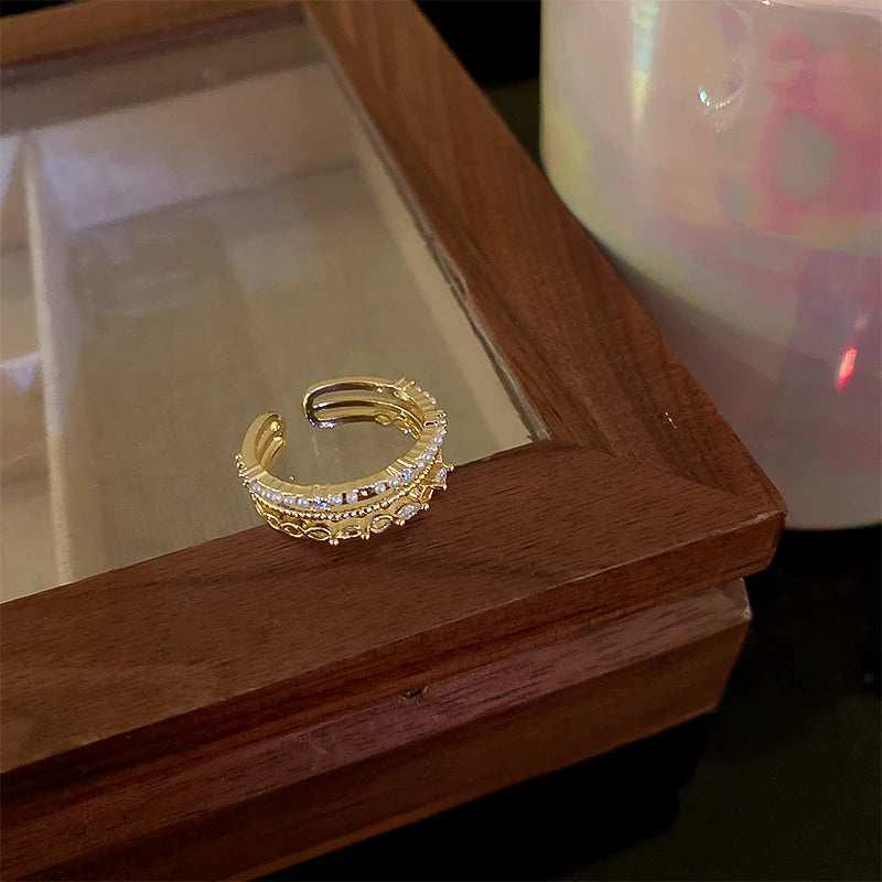 Bague Perle 3 Rangs