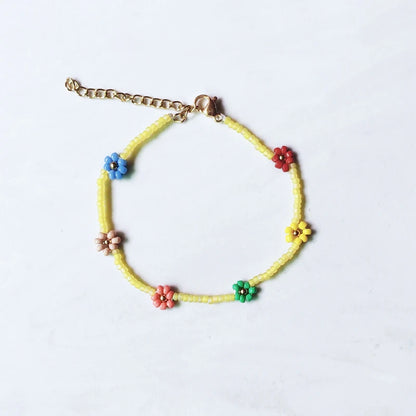 Bracelet Fleurs Perles