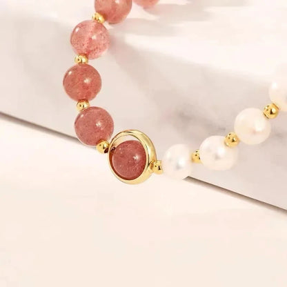Bracelet Perle de Culture Rose