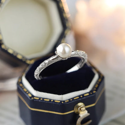 Bague Solitaire Perle