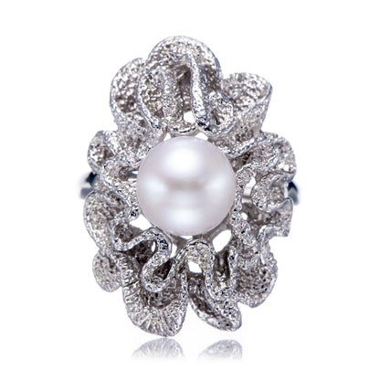 Bague Ancienne avec Perle de Culture