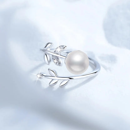 Bague Or Blanc et Perle de Culture