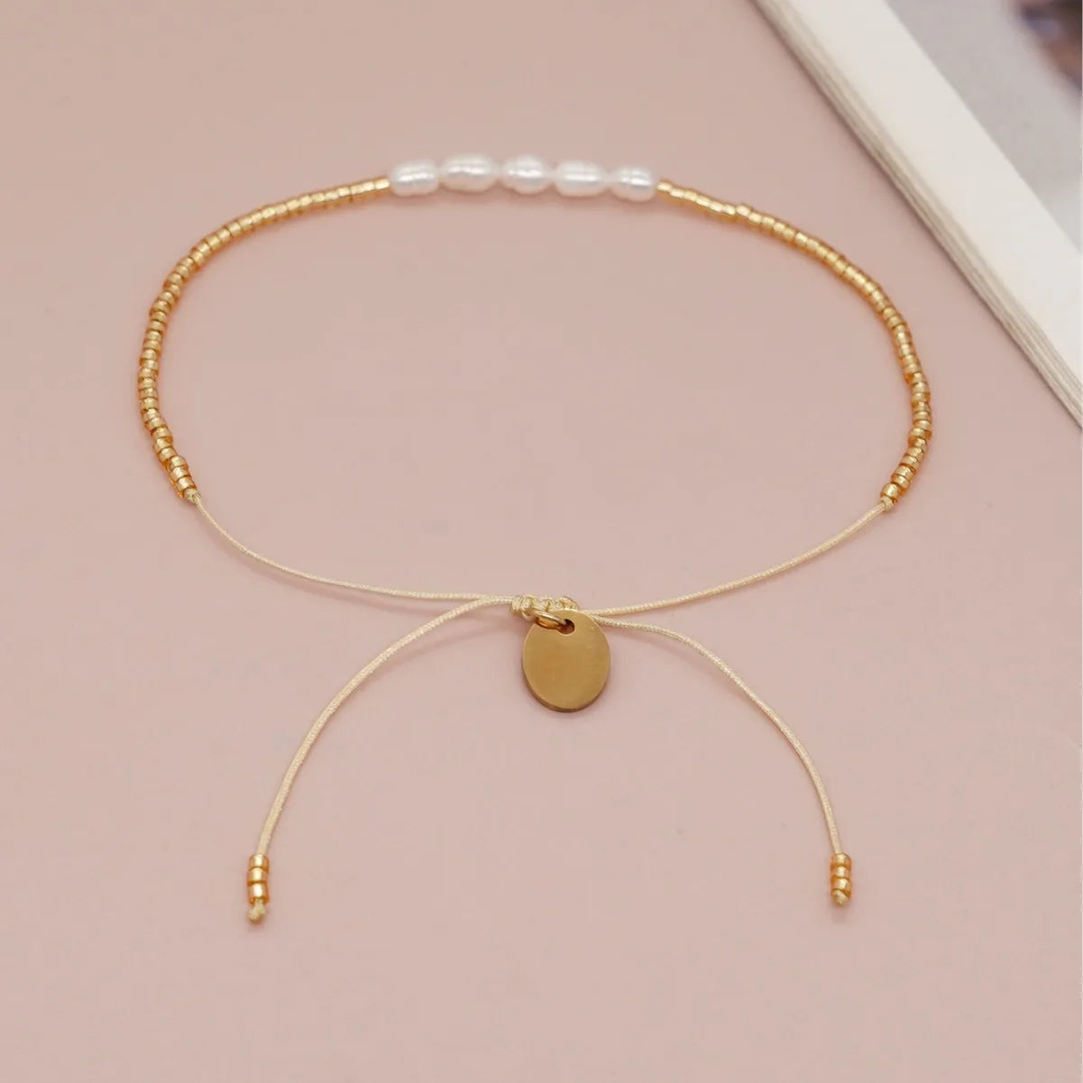 Bracelet Cordon Avec Perle De Culture
