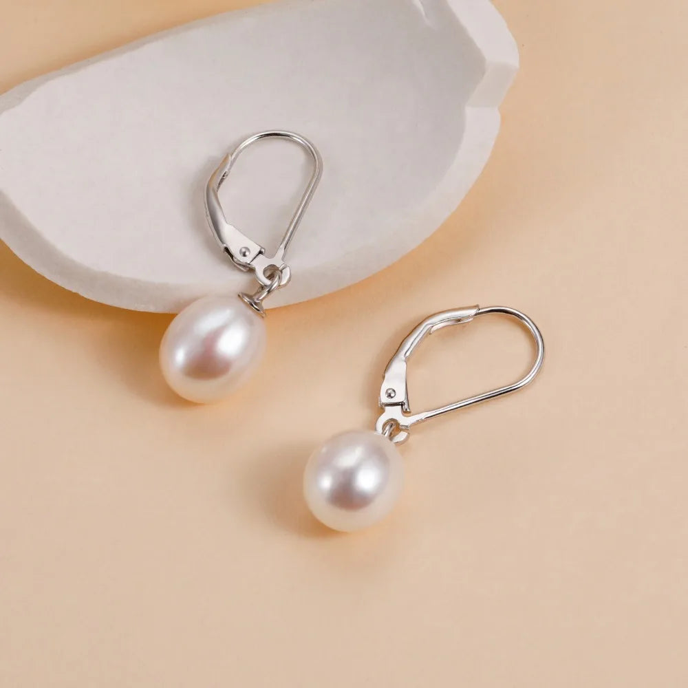 Boucle d'Oreille Dormeuse Perle de Culture