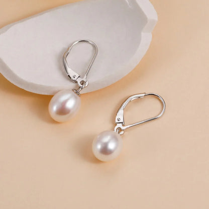 Boucle d'Oreille Dormeuse Perle de Culture