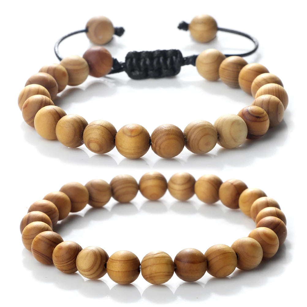 Bracelet Homme Perle Bois