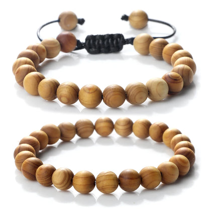 Bracelet Homme Perle Bois