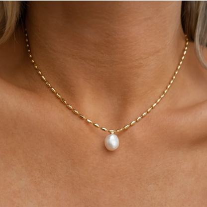 Collier Perle Plaqué Or 18K