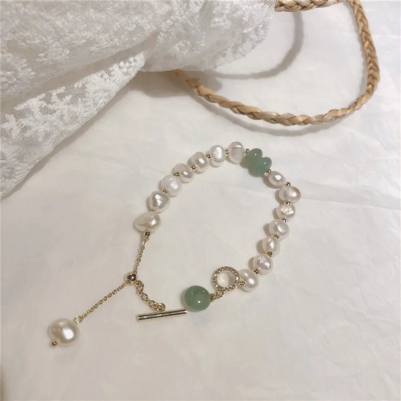 Bracelet Perle Plate Femme