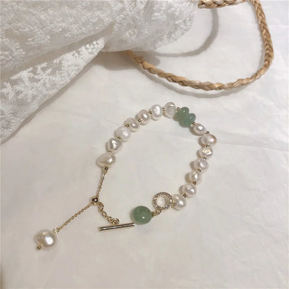 Bracelet Perle Plate Femme