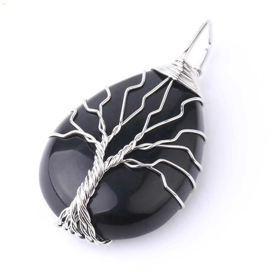 Grand Collier Perle avec Arbre