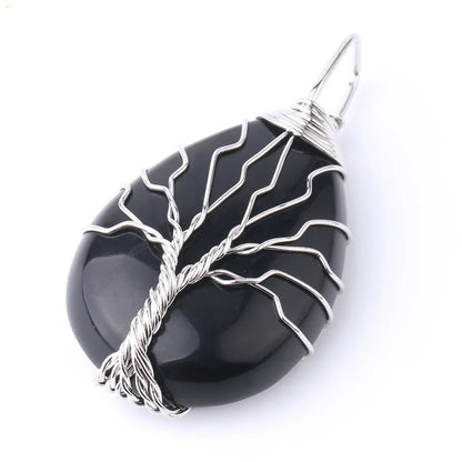 Grand Collier Perle avec Arbre