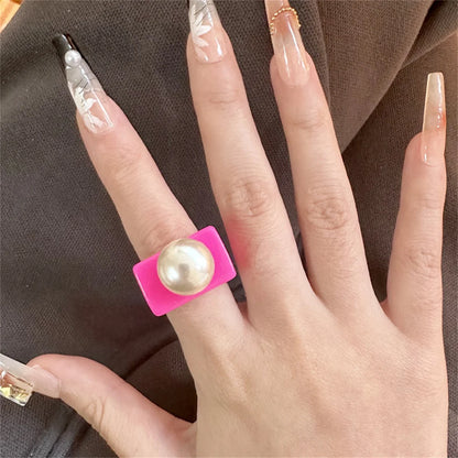 Bague Perle Resine