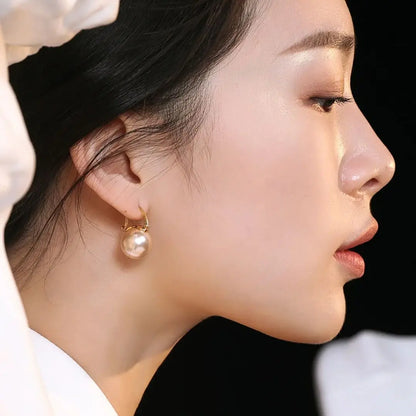 Boucle d'Oreille Perle Rose Pale