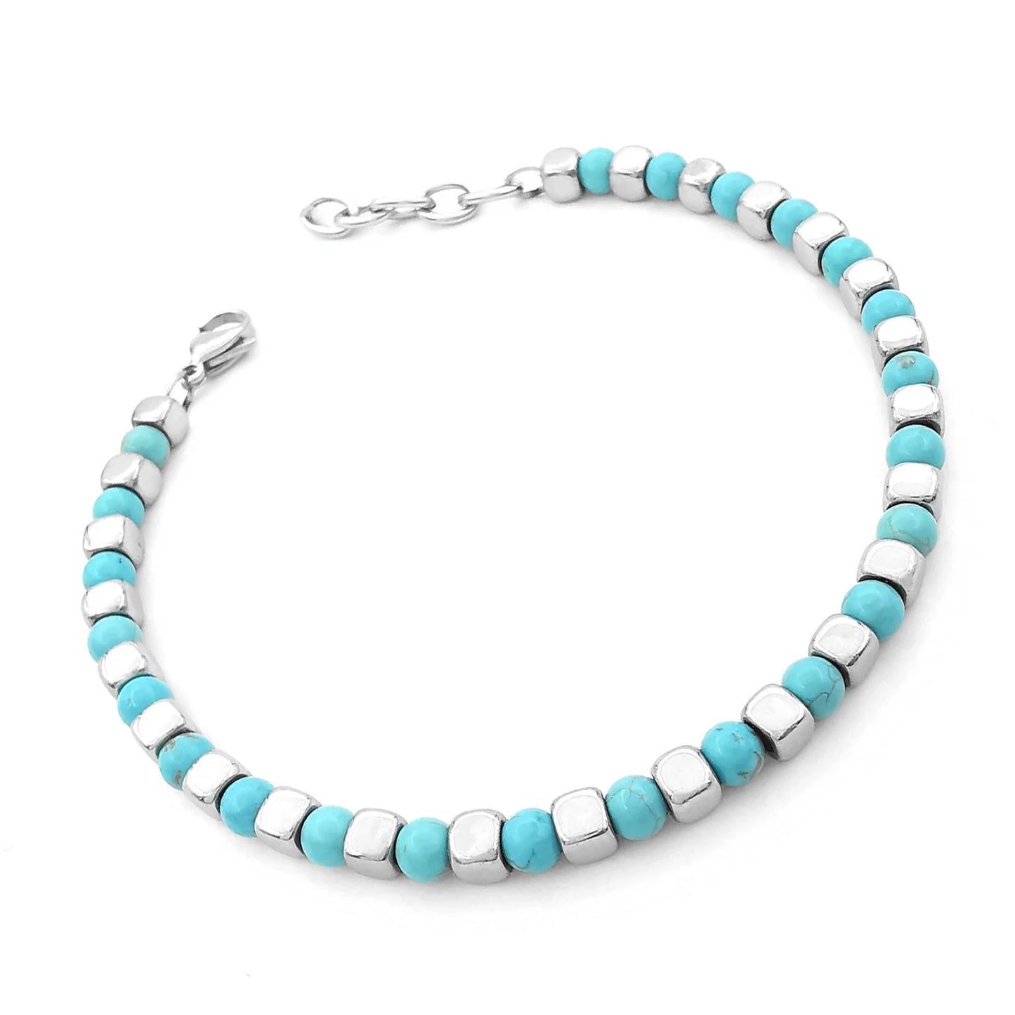 bracelet perle turquoise homme