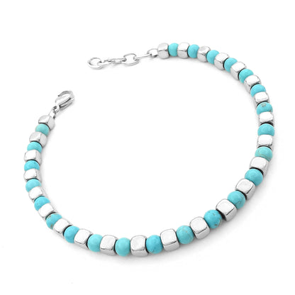 bracelet perle turquoise homme