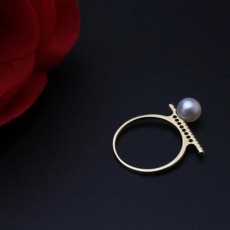 Bague de Fiancaille Perle de Culture