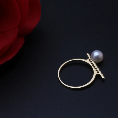 Bague de Fiancaille Perle de Culture