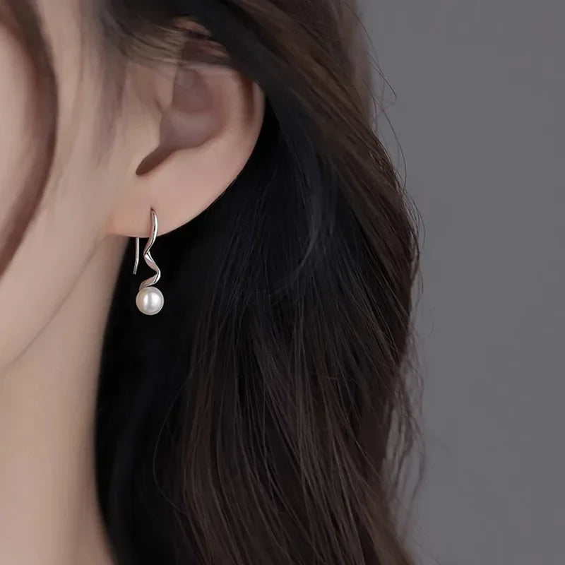 Boucle d'Oreille Perle Fine